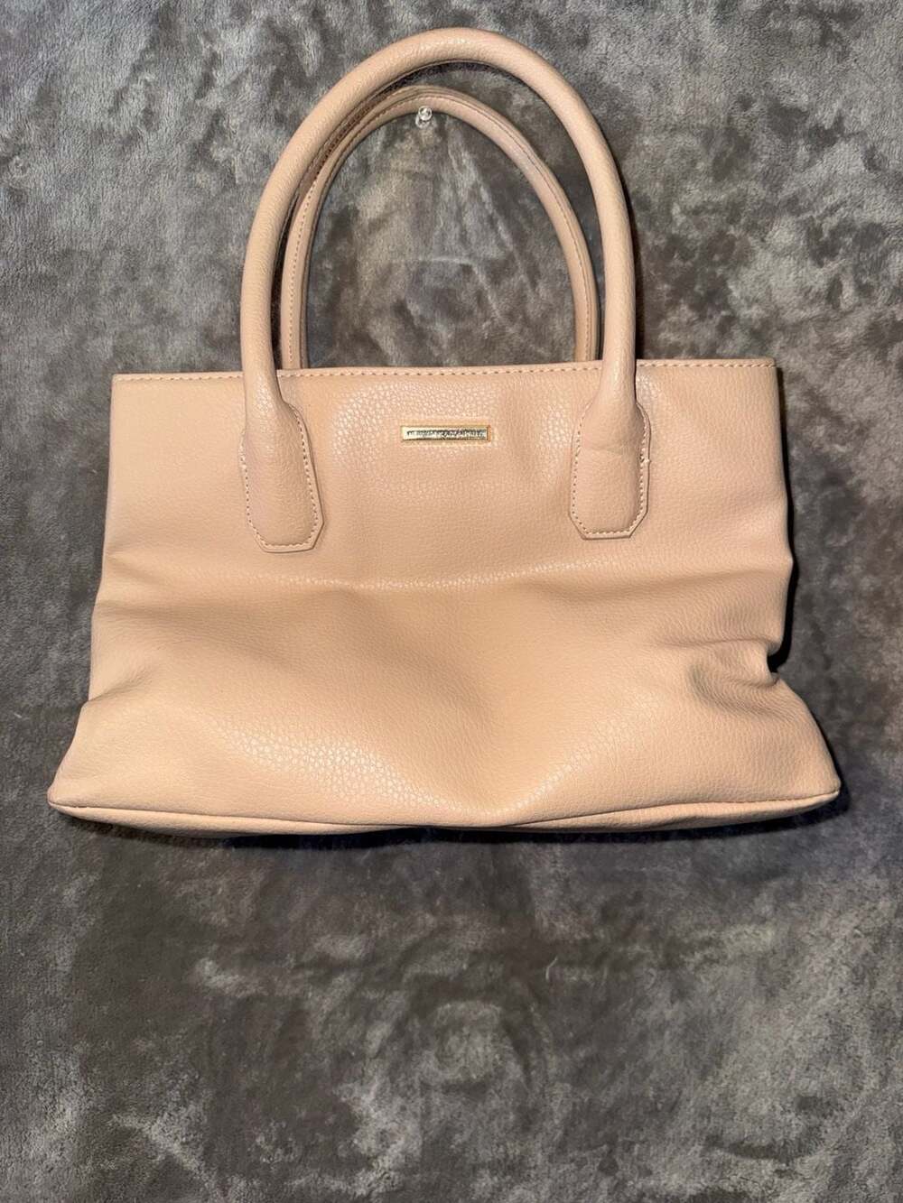 New York & Company Blush Pink Faux Leather Satchel Handbag